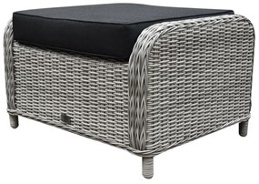 Toscane Bilbao voetenbank 60x74xH47 cm wit grijs