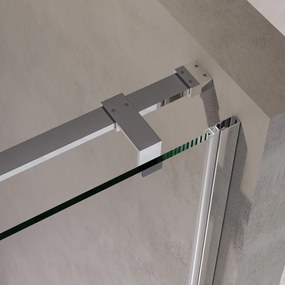Brauer Stellar nisdeur met vaste wand 120cm chroom