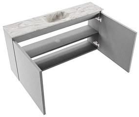 Mondiaz Ture DLux toiletmeubel 100cm plata met wastafel glace midden zonder kraangat