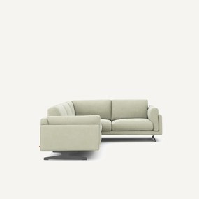 Hoekbank van stonewashed fluweel, CÉSAR