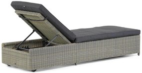 Garden Collections Charlotte Ligbed Kubu Met Wielen Wicker Taupe