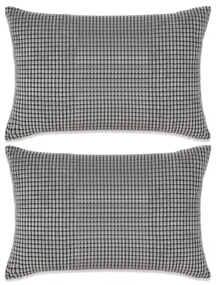 vidaXL Sierkussenset 40x60 cm velours grijs 2-delig