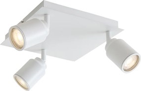 Moderne badkamer spot wit vierkant 3-lichts IP44 - Ducha