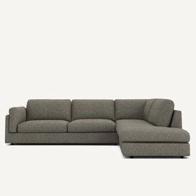 Tweed hoekslaapbank met longchair, César