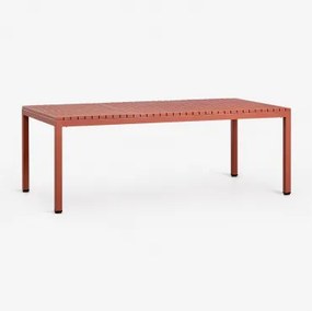 Rectangular Tuintafel 210x100 Cm Van Aluminium Marti Terracota - Sklum