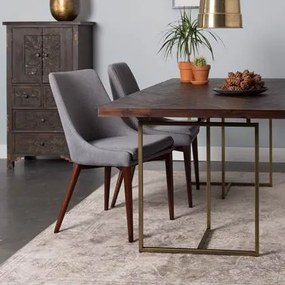 Dutchbone Class Eettafel Visgraat - 220 X 90 Cm - Bruin