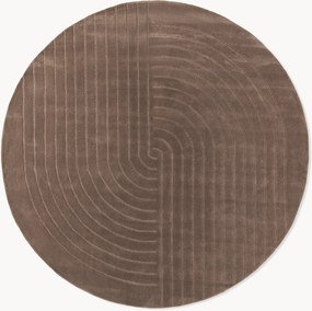 Rond handgetuft wollen vloerkleed Mason