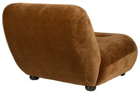 Dutchbone Wyatt Lounge Fauteuil Velours Cognac