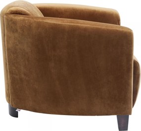 Kare Design Cigar Lounge Retro Fauteuil Bruin Fluweel