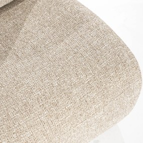 Draaibare Fauteuil Taupe Zonder Armleuning