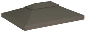 vidaXL Prieeldak 2-laags 4x3m 310 g/m² taupe