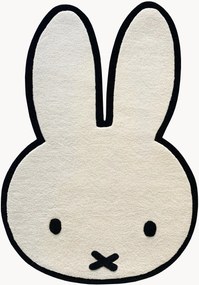 Handgetuft kindervloerkleed Miffy met konijnvorm