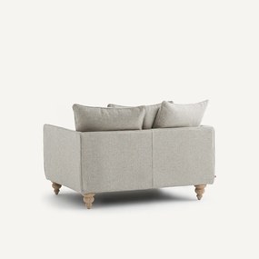 2-zits compacte bank van gestructureerde viscose en linnen, LAZARE