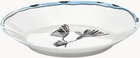 Diepe borden Midnight Flowers van Fine Bone China, 2-delig