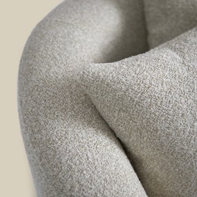Grote Fauteuil Rond Met Kussens Beige