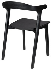 Zuiver Northwood Black Houten Eetkamerstoel Zwart Minimalistisch