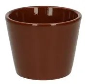 Bloempot, aardewerk, cognacbruin,Ø 7 cm
