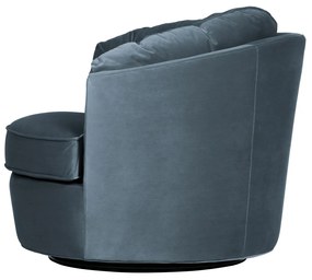 BePureHome Carousel Draaibare Fauteuil Fluweel Blauw