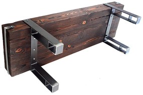 CHYRKA® Bank LBR Zitting Massief Hout BRODY Loft Vintage Bar Industrieel Design Handgemaakt Hout Metaal