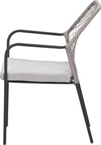 Garden Impressions Ross tuinset sand 5-delig - Tulli tuintafel light teak look Ø122 cm