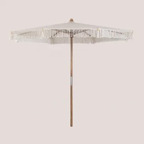 Tongariki Teakhout En Macramé Parasol Ø320 Cm - Sklum