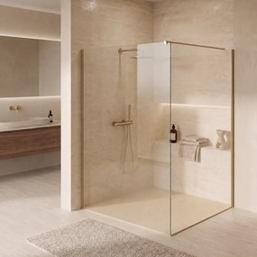 Saniclear Naxos SMC douchebak stone-look 90x90cm beige mat