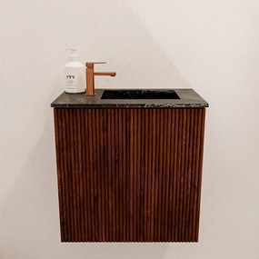 Mondiaz Joya DLux 40cm toiletmeubel ruby met wastafel faye rechts 1 kraangat lava