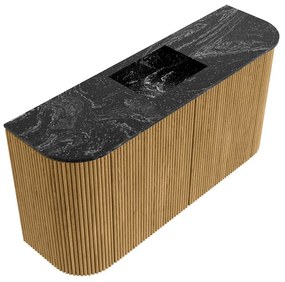 Mondiaz Joya DLux 85cm toiletmeubel ronding links/rechts oak met wastafel faye midden 1 kraangat lava