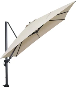 Garden Impressions Hawaii zweefparasol 300x300 cm - frame carbon black - doek ecru