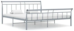 vidaXL Bedframe metaal grijs 200x200 cm