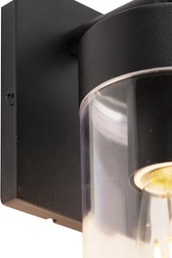 Smart moderne buitenwandlamp zwart incl. wifi ST64 - Rullo