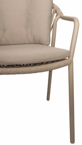 Taste by 4 Seasons Manitoba stapelbare dining chair latte  Tuinstoel    taupe weerbestendig