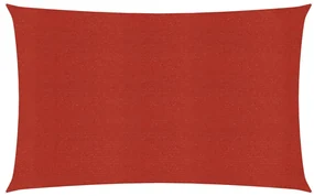 vidaXL Zonnezeil 160 g/m² 3x4 m HDPE rood