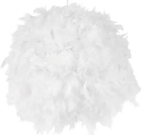 Landelijke hanglamp wit met veren - Feather