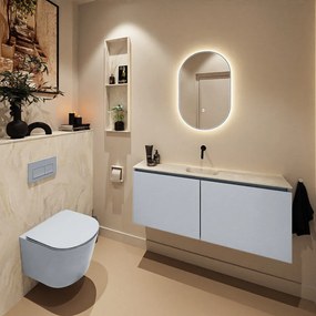 Mondiaz Ture DLux toiletmeubel 120cm clay met wastafel ostra midden zonder kraangat