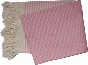 Hamamdoek – wafel honingraat – 100×200 – fuchsia roze
