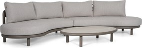 Hoek loungeset 4 personen Aluminium Taupe  Santika Furniture Santika