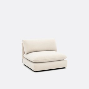 Fauteuil voor modulaire zitbank, in gemêleerd polyester, Malo