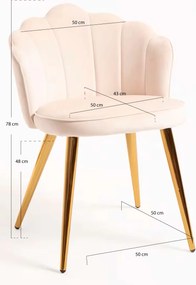 Blume Goud Fluwelen Stoel