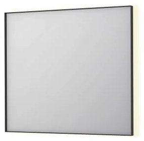 INK SP32 spiegel - 90x4x80cm rechthoek in stalen kader incl indir LED - verwarming - color changing - dimbaar en schakelaar - mat zwart 8410050