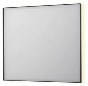 INK SP32 spiegel - 90x4x80cm rechthoek in stalen kader incl indir LED - verwarming - color changing - dimbaar en schakelaar - mat zwart 8410050