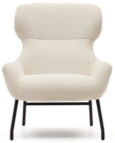 Kave Home Belina Moderne Fauteuil Wit Boucle