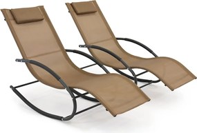 Set van twee Orlando Garden Point bronzen schommelstoelen