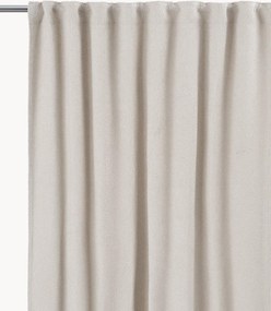 Bouclé ondoorzichtige multibandgordijnen Gina, 2-delig, B 140 cm