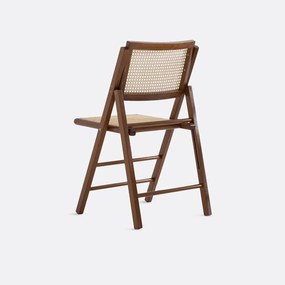Opvouwbare stoel van beukenhout en riet, Rivia