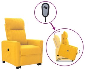 vidaXL Sta-op-stoel verstelbaar stof geel
