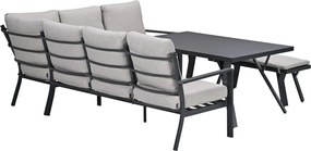 Garden Impressions Senja lounge dining set 4-delig rechts - sandstone