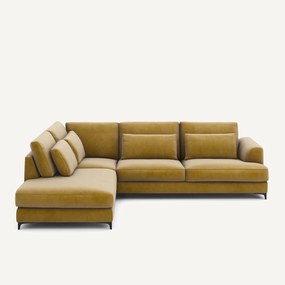 Omvormbare hoekbank links, fluweel, Marsile