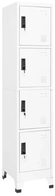 vidaXL Lockerkast 38x45x180 cm staal wit