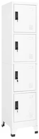 vidaXL Lockerkast 38x45x180 cm staal wit